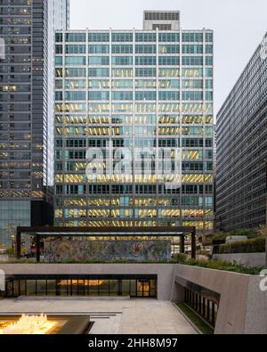 Inland Steel Building, progettato da Bruce Graham e Walter Netsch di Skidmore, Owings & Merrill Foto Stock