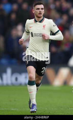 Londra, Regno Unito. 23rd Jan 2022. Andrew Robertson di Liverpool durante la partita della Premier League a Selhurst Park, Londra. Il credito dovrebbe leggere: Paul Terry/Sportimage Credit: Sportimage/Alamy Live News Foto Stock