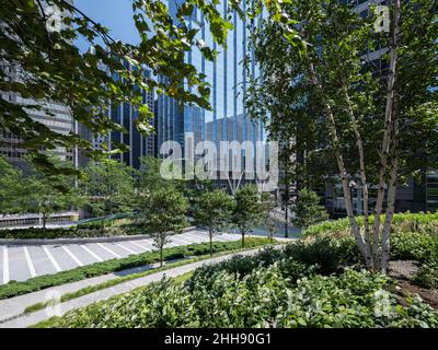 Paesaggio a 150 North Riverside Foto Stock