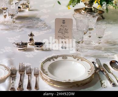 23 gennaio 2022 - Sandy Springs, Georgia, USA - "Downton Abbey, The Exhibition", al Perimeter Pointe, offre uno sguardo interattivo ed educativo alla serie televisiva di successo in tutto il mondo, come raccontato attraverso le ricreazione, i costumi, gli specchi magici, le proiezioni immersive e altre tecnologie all'avanguardia. La mostra dell'area di Atlanta continua fino al 28 aprile 2022.(Credit Image: © Brian Cahn/ZUMA Press Wire) Foto Stock