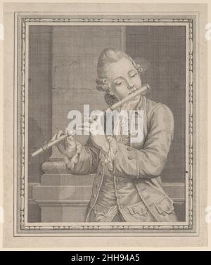 Giocatore di un flauto trasversale 18th secolo Anonimo, francese, 18th secolo francese. Giocatore di un flauto trasversale 371962 Foto Stock