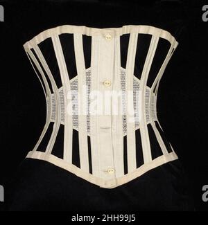 Corset ca. 1872 probabilmente Royal Worcester Corset Company American. Corset. Americano. CA. 1872. Cotone, osso Foto Stock