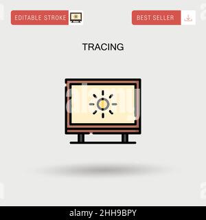 Icona vettore traccia semplice. Illustrazione Vettoriale