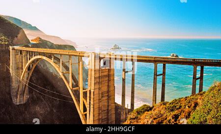 Bixby Bridge in Big Sur, California Foto Stock