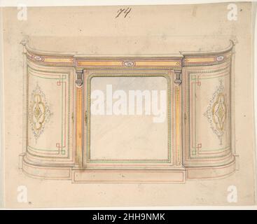 Cabinet Design 19th Century Anonymous, British, 19th Century British. Progettazione di armadi 386593 Foto Stock