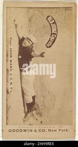 John Montgomery Ward, Capitano e Shortstop, New York, della serie Old Judge (N172) per le sigarette Old Judge 1887 emesse da Goodwin & Company la serie 'Old Judge' di carte da baseball (N172) è stata emessa da Goodwin & Company dal 1887 al 1890 per promuovere le sigarette Old Judge. John Montgomery Ward, capitano e shortstop, New York, della serie Old Judge (N172) per le sigarette Old Judge 402413 Foto Stock