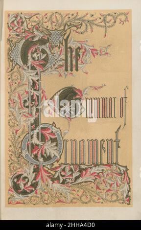 La grammatica dell'ornamento 1868 Owen Jones con contributi di J. B. Waring, J. O. Westwood e M. D. Wyatt.. La grammatica dell'ornamento 700091 autore: Owen Jones, britannico, Londra 1809?1874 Londra, artista: J. B. Waring, artista: J. O. Westwood, artista: Matthew Digby Wyatt, britannico, Rowde, Wiltshire 1820?1877 Cowbridge, South Glamorgan, Editore: Bernard Quaritch Ltd., la grammatica dell'ornamento, 1868, 157 pagine : illustrazioni, tavole ; altezza: 13 3/4 pollici (35 cm). Il Metropolitan Museum of Art, New York. (NK1510 .J7 1868 Q) Foto Stock