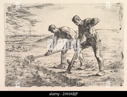 The Diggers 1830–75 Jean-Francis Millet Francese. I Diggers 371526 Foto Stock