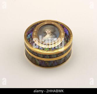 Snuffbox montato con due miniature (Francia), 1768–75 Foto Stock