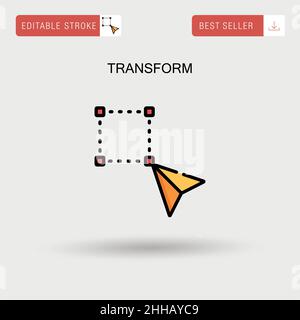 Icona trasforma vettore semplice. Illustrazione Vettoriale