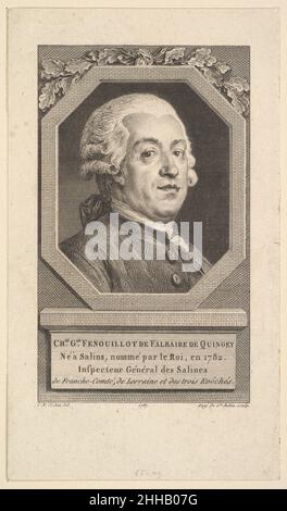 Ritratto di Charles George Fenouillot de Falbaire de Quingey 1787 Augustin de Saint-Aubin francese. Ritratto di Charles George Fenouillot de Falbaire de Quingey 423012 Foto Stock