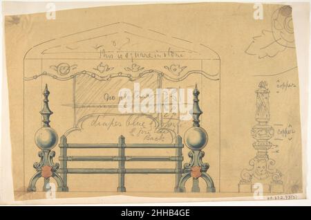 Design per grate 1874 Anonimo, britannico, 19th secolo britannico. Design per grata 393045 Foto Stock