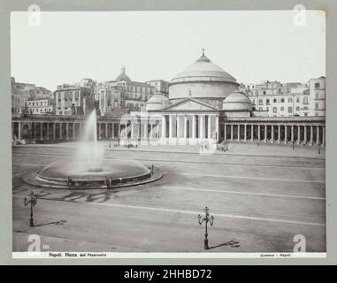 Sommer, Giorgio (1834-1914) - n. 1111 - Napoli - Piazza del Plebiscito. Foto Stock