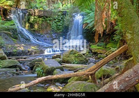 Horseshoe Falls, Mt Field National Park Foto Stock