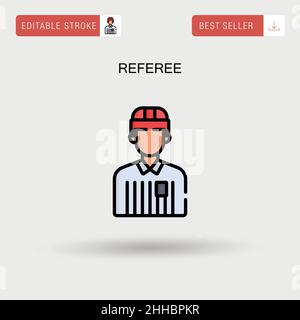 Icona vettore semplice arbitro. Illustrazione Vettoriale
