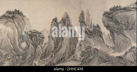 Paesaggio dopo Dong Yuan, Juran, ma Yuan, e Xia GUI datato yiwei ??, 1655? Li Zai cinese questo paesaggio di montagne girling e fantastiche ha sconcertato gli studiosi. Il dipinto è firmato “li Zai di Putian”, un pittore che ha vissuto durante il XV secolo, ma il suo stile lo colloca chiaramente nel XVII o più tardi. Inoltre, l’iscrizione dell’artista menziona il collezionista del XVI secolo Xiang Yuanbian, quindi ovviamente non era destinata ad essere una falsificazione del quattrocentesco li Zai, ma è improbabile che un altro pittore con quel nome provenga dalla stessa città natale. Chiunque questo li Za Foto Stock