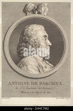 Ritratto di Antoine de Parcieux 1771 Augustin de Saint-Aubin francese. Ritratto di Antoine de Parcieux 423033 Foto Stock