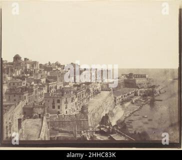 [Il Porto di Valletta, Malta] 1850s attribuito a Calvert Richard Jones britannico, gallese. [Il Porto di la Valletta, Malta] 269006 Foto Stock