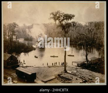 [Stern-Wheeler che arriva a Silver Springs, Florida, dopo una notte Run up the St. Johns, Oklawaha, & Silver Rivers] 1886 George Barker American. [Stern-Wheeler che arriva a Silver Springs, Florida, dopo una notte Run up the St. Johns, Oklawaha, & Silver Rivers] 269959 Foto Stock