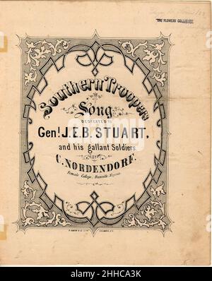 Southern Troopers Song JEB Stuart spartiti music. Foto Stock