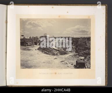 Vista interna di Fort Sumpter 1860s George N. Barnard American. Vista interna di Fort Sumpter 294501 Foto Stock