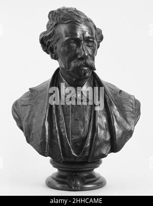 Henry Bradley Plant 1874 Olin Levi Warner American dopo aver studiato a Parigi, Warner tornò a New York nel 1872, e aveva difficoltà a guadagnarsi da vivere come scultore. Ha deciso di rifare domanda per il suo vecchio lavoro come operatore telefonico presso la Southern Express Company ad Augusta, Georgia. Dopo aver sentito le ragioni dell'artista per volere l'occupazione, Henry Bradley Plant (1819-1899), il presidente della società, commissionò a Warner di eseguire questo busto. Il vivace trattamento del viso e dei capelli, così come la superficie testurizzata degli abiti riflettono l'allenamento delle Beaux-Arts dello scultore. Stabilimento Henry Bradley 1 Foto Stock