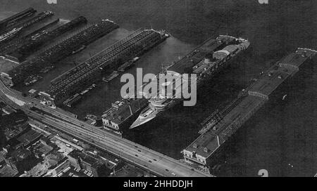 SS Normandie Pier 88 1941. Foto Stock