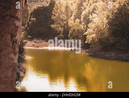 Deir El Qamar villaggio bellissimo paesaggio verde e vecchia architettura nel monte Libano Medio Oriente Foto Stock