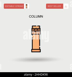 Icona vettore semplice a colonna. Illustrazione Vettoriale