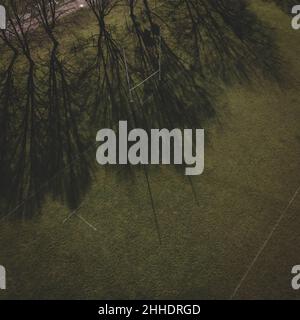 Vista generale di piazzole di rugby da un drone Foto Stock