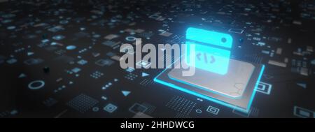 Programmazione concetto codice astratto background Foto Stock