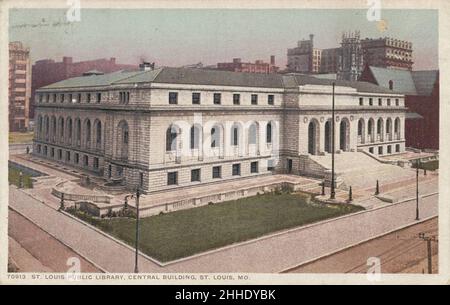Biblioteca pubblica di St. Louis, edificio centrale, St. Louis, Mo. Foto Stock