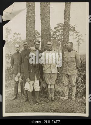 Lo staff del 1st US Volontario Regiment, il ''Rough Riders'' a Tampa Foto Stock