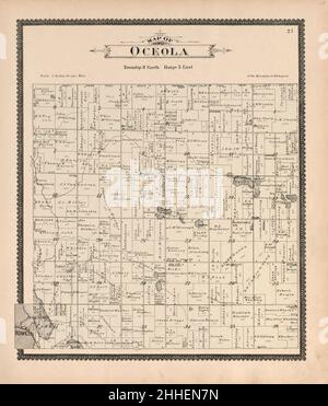 atlante standard della contea di Livingston, Michigan - compreso un libro plat dei villaggi, delle città e delle città della contea, la mappa dello stato, degli Stati Uniti e del mondo, elenco degli agricoltori, riferimento Foto Stock