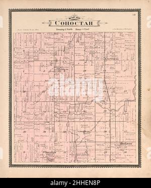 atlante standard della contea di Livingston, Michigan - compreso un libro plat dei villaggi, delle città e delle città della contea, la mappa dello stato, degli Stati Uniti e del mondo, elenco degli agricoltori, riferimento Foto Stock