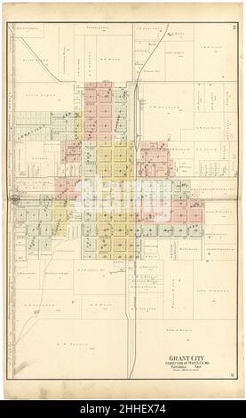 Standard atlas of Worth County, Missouri - incluso un libro plat dei villaggi, città e città della contea, mappa dello stato, Stati Uniti e mondo, Patrons directory, riferimento Foto Stock