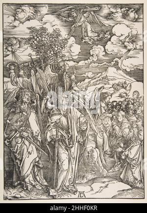 Angeli che trattengono i quattro venti n.d. Albrecht Dürer Tedesco. Angeli che trattengono i quattro venti 387458 Foto Stock