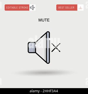 Icona mute Simple Vector. Illustrazione Vettoriale