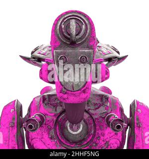 cyber watchman cane in ritratto id, illustrazione 3d Foto Stock