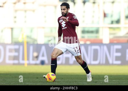 Olimpico Grande Torino, Torino, Italia, 23 gennaio 2022, Ricardo Rodriguez (Torino FC) in azione durante il Torino FC vs US Sassuolo - Calcio italiano Ser Foto Stock