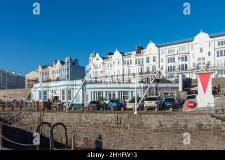Il Waterfront cafe' e ristorante a Plymouth Hoe, Devon Foto Stock