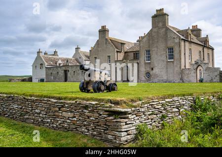 Skaill House ex residenza di William Watt il proprietario locale accreditato di trovare e scoprire Skara Brae su Mainland Orkney in Scozia Foto Stock