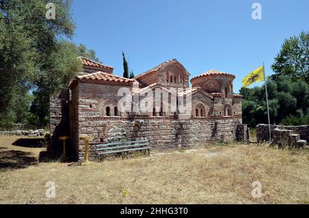 Kypseli, Grecia - monastero bizantino di Agios Dimitrios aks Saint Demetrio in Epiro Foto Stock