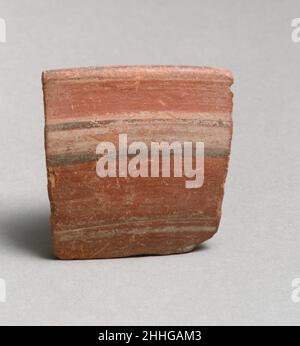 Frammento di vaso Greco Orientale/Sardis, Lidiano. Frammento di vaso 252746 Greco Orientale/Sardis, Lidiano, frammento di vaso, Terracotta, totale: 2 x 1 7/8in. (5,1 x 4,7cm). Il Metropolitan Museum of Art, New York. Dono della Società americana per l'Escavazione di Sardis, 1926 (26.199.179) Foto Stock
