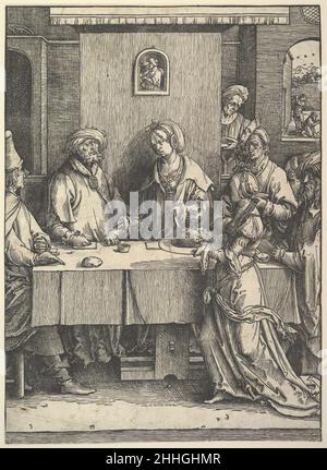 Salome con la testa di Giovanni Battista ca. 1514 Lucas van Leyden Netherlandish. Salome con la testa di Giovanni Battista 364689 Foto Stock