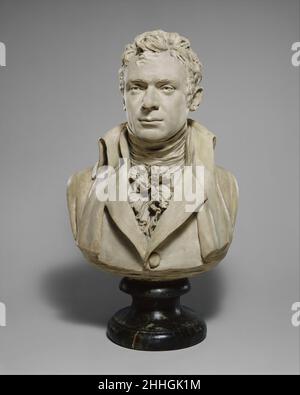 Robert Fulton (1765–1815) 1803–4 Jean Antoine Houdon Francese questo busto raffigura uno degli ultimi di molti Americani scolpiti da Houdon, il padrone francese portraitista le cui prime immagini di Washington, Jefferson e Franklin sono incorporate nella nostra coscienza nazionale. Un pittore primo e un inventore secondo, Fulton sedette per Houdon mentre visitava Parigi in un inutile tentativo di arruolarsi fondi per la sua invenzione sottomarina diversi anni prima del viaggio di successo del fiume Hudson della sua nave a vapore Clermont. Il busto sembra essere stato commissionato dal poeta e diplomatico Joel Barlow, un clo Foto Stock