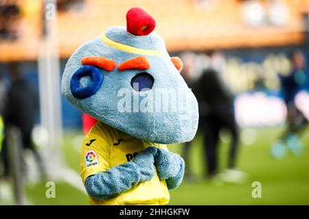 22th gennaio 2022; Estadio la Ceramica, Vila Real, Spagna; la Liga Football, Villarreal CF contro RCD Mallorca; Villarreal CF mascotte Foto Stock