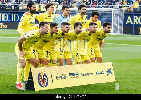 22th gennaio 2022; Estadio la Ceramica, Vila Real, Spagna; la Liga Football, Villarreal CF contro RCD Mallorca; Villarreal CF giocatori Foto Stock