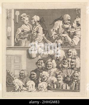 The Laughing Audience Dicembre 1733 William Hogarth British. Il pubblico di Laughing 392608 Foto Stock