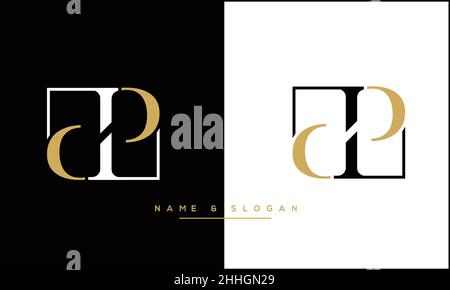 DP, PD Logo lettere astratta Monogramma Illustrazione Vettoriale